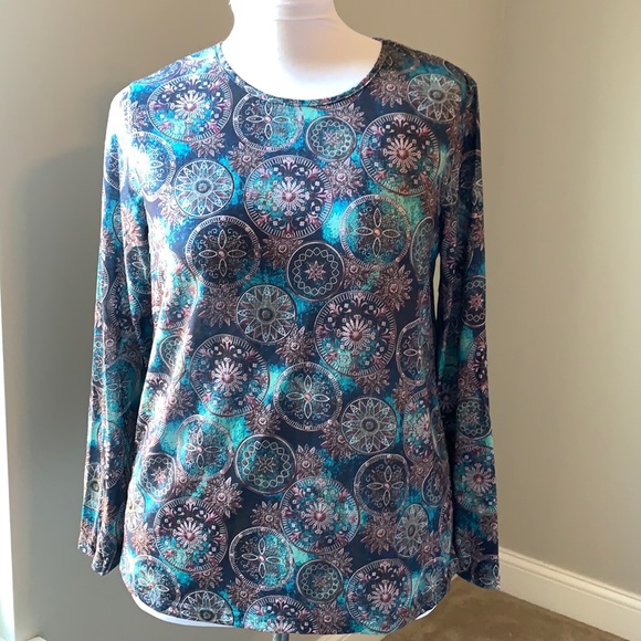 MISSLOOK Blue Celestial Long Sleeve Tee 2XL - Picture 1 of 5